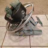 Roll-out Wheel W/ Internally Zinc-plated Chuck and Powder Coat