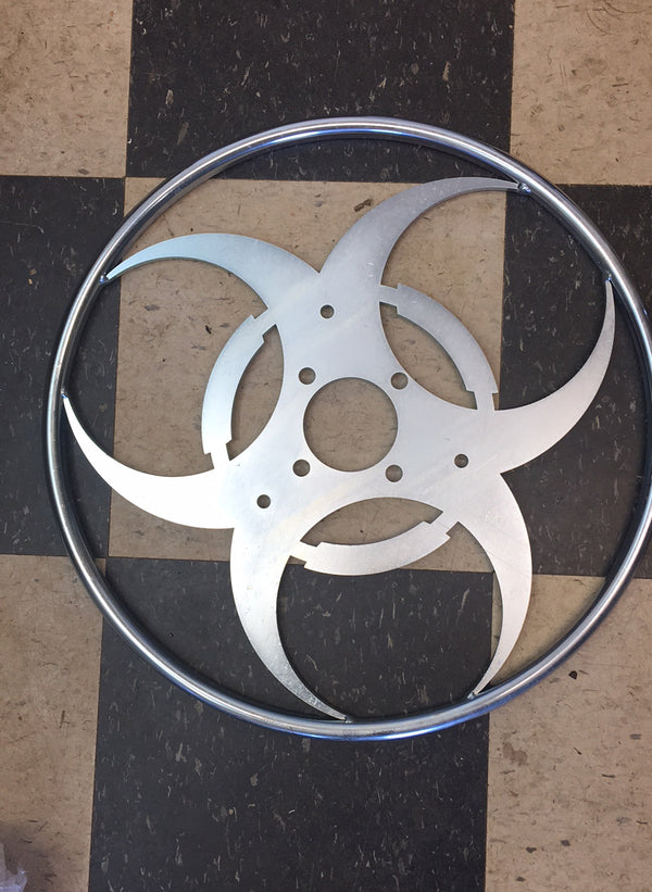 19” biohazard roll out wheel ring plate
