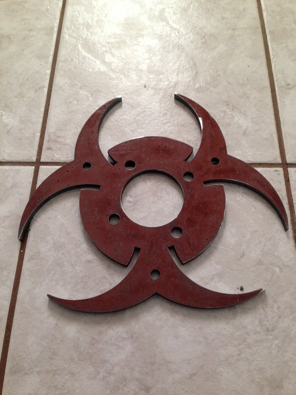 CNC laser-cut Biohazard Roll-out Wheel Ring Plate